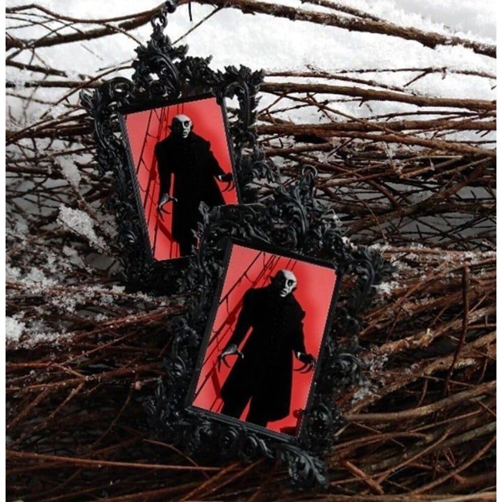 Nosferatu Earrings - Red Vampire Jewelry Dracula Fineries Horror Movie Love